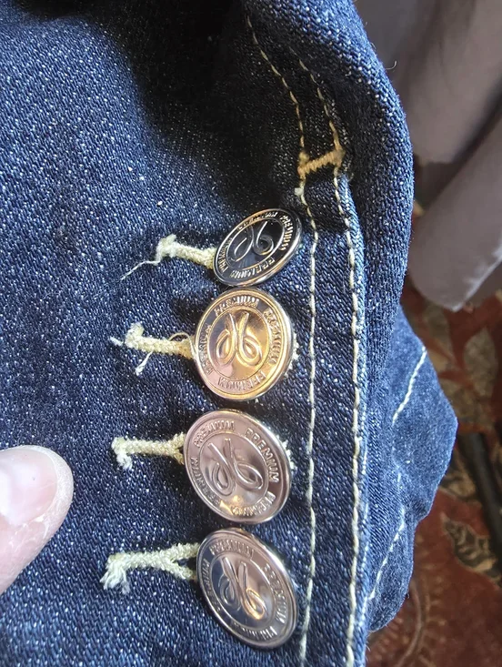 Womans Dark Blue Denim Jacket - Classic Casual Blazer - Picture 2 of 8